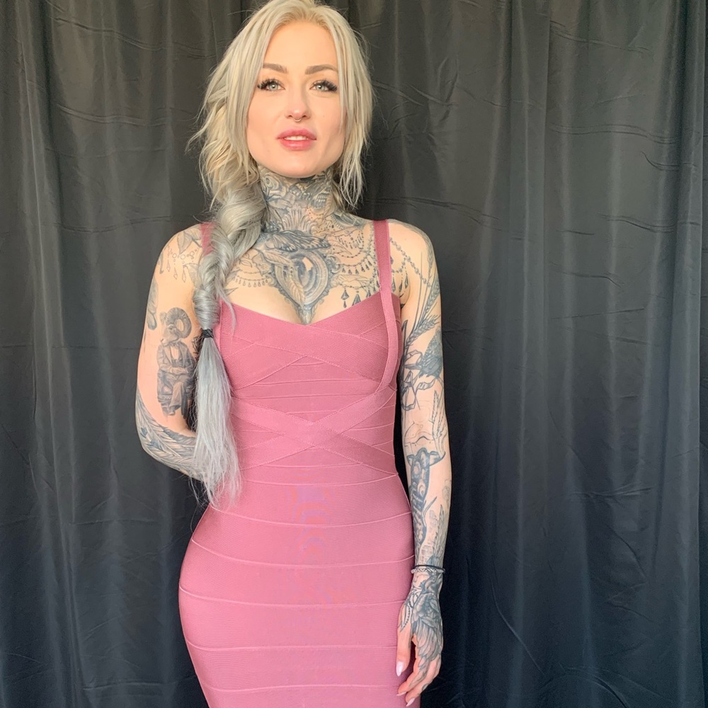 Blush bandage dress